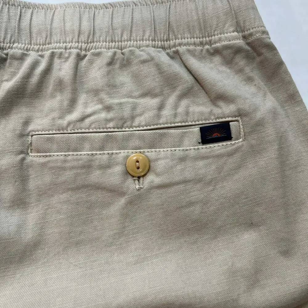Faherty Men's Drawstring Shorts in Light Khaki